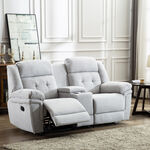 2 Seater Recliner Armchair Ash Linen image number 1
