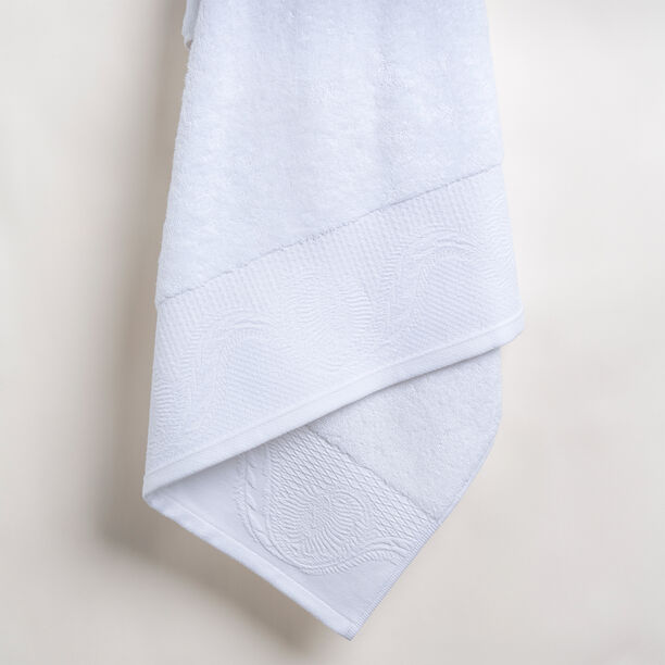 Cotton embroidered white bath towel,70*140 cm image number 0