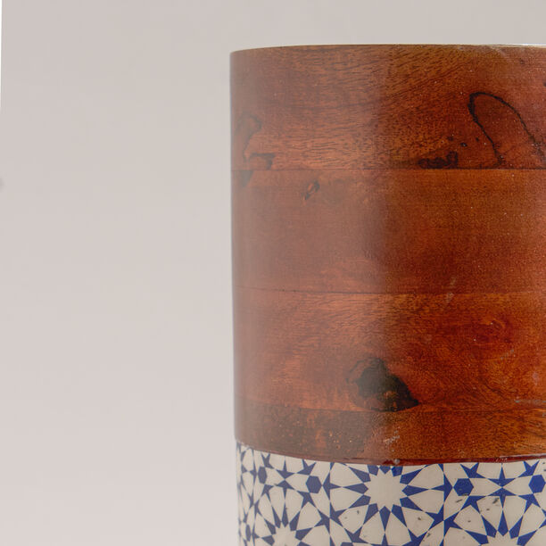Bahja wood cylindrical vase 12*12*35 cm image number 3