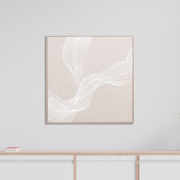 Homez square design canvas wall art in a wooden frame 80*80*4.5cm image number 0