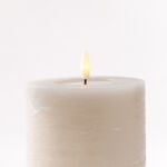 LED rustic candle in grey 10*15cm image number 2