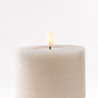 LED rustic candle in grey 10*15cm