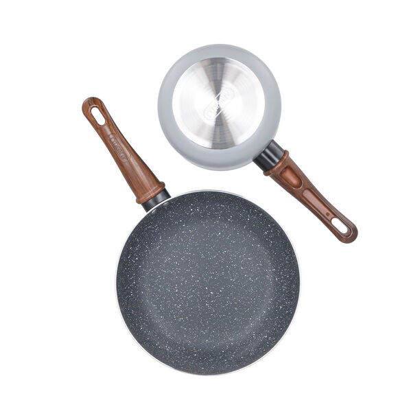 Alberto grey frypan and saucepan set image number 2