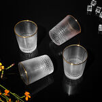 Set Of 4 Dead Mold Tumbler With Gold Rim image number 0
