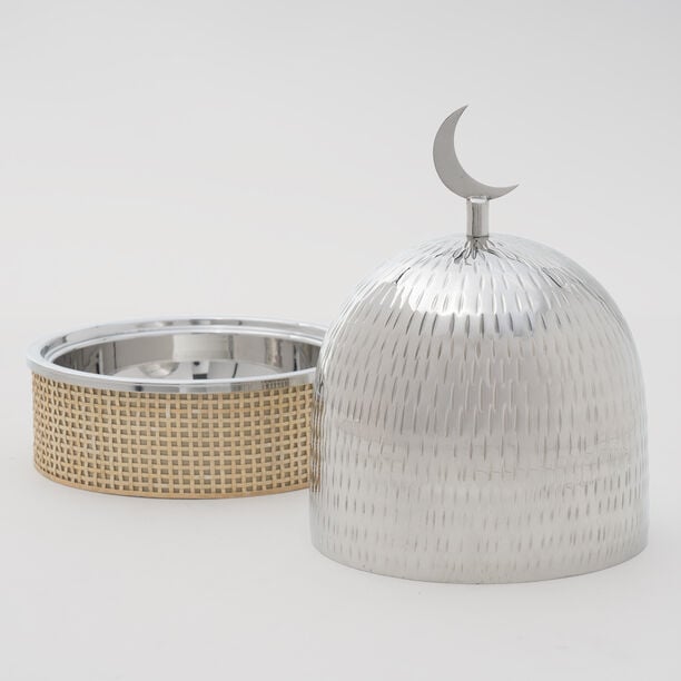 La Mesa Food Serving Pot, Silver, Medium 16*16*22 Cm image number 1