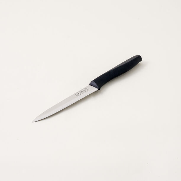 Alberto 6 piece stainless steel and black wood knife block set image number 4