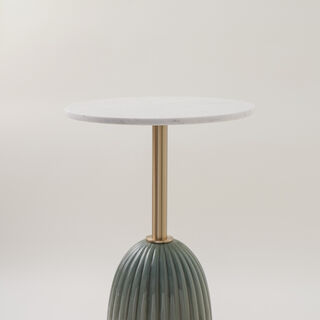Homez marble side table 46*55cm, green