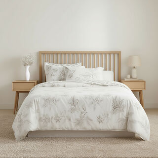 Cottage comfy floral 6pc comforter full beige 160*240cm