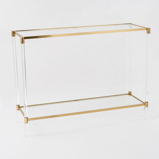 Homez acrylic console table in gold 121*40*78cm