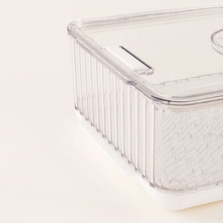 وعاء تخزين طعام بلاستيك شفاف 26.5*18*13.5 سم