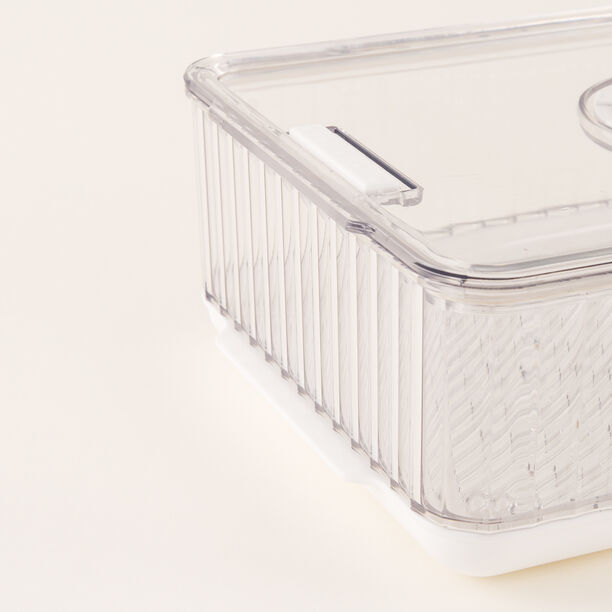 وعاء تخزين طعام بلاستيك شفاف 26.5*18*13.5 سم image number 3