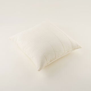 Homez White Subtle Line Cushion Cover, 45*45Cm