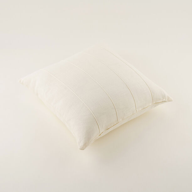 Homez White Subtle Line Cushion Cover, 45*45Cm image number 2