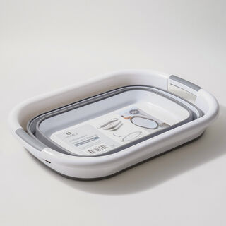 Cottage collapsible plastic laundry basket 26L, grey