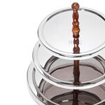 Mode 3 Tier Round Serving Stand Wood Handle image number 2