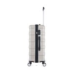 3 Piece Set Abs Trolley Case Horizontal Stripes Champagne image number 5