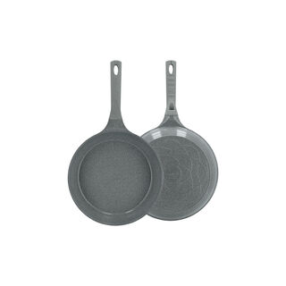 Alberto 7 Piece Ceramic Cookware Set Gray Marble Korean(20/24/28 24 cm)