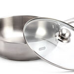 Alberto Stainless Steel Deep Frypan With Glass Lid image number 2