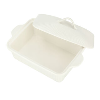 RECT. CASSEROLE WITH CERAMIC LID