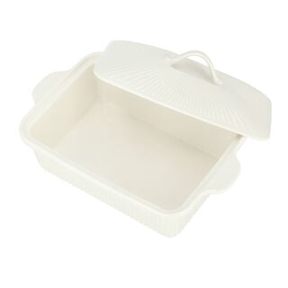 RECT. CASSEROLE WITH CERAMIC LID