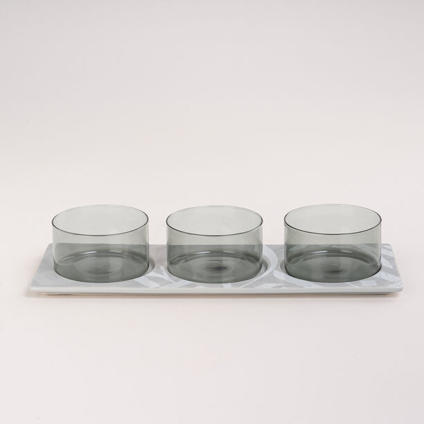 Salam 4 Pieces Glass Nuts Bowl Set image number 0