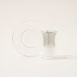 Dallaty tea set 12 pcs double wall glass grey and white image number 0