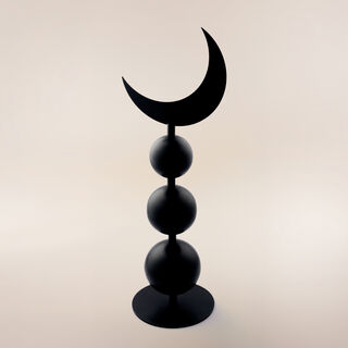 Homez Ramadan Decorative Crescent Design, Black 17*20*59Cm