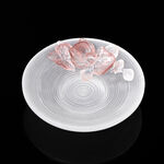 Ashtray Glass Clear Plate With Crystal Flower image number 3