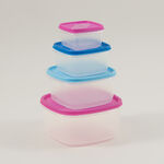 Pentola 7pcs plastic square food container set with lids image number 5