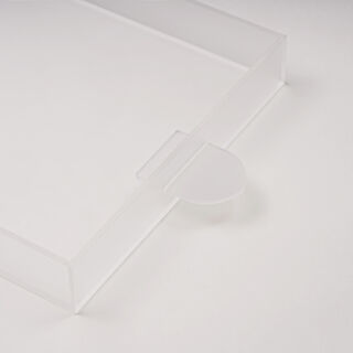 Dallaty Acrylic Tray With Clear Color Handle, 59.5*30*5 Cm