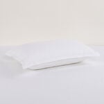 Boutique Blanche Pillow Cover Set 100% Cotton 200Tc Percale Standard White 75*50 Cm image number 3