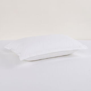 Boutique Blanche Pillow Cover Set 100% Cotton 200Tc Percale Standard White 75*50 Cm