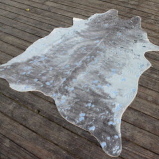 Cottage Faux Cowhide Rug Gray 150X200 Cm