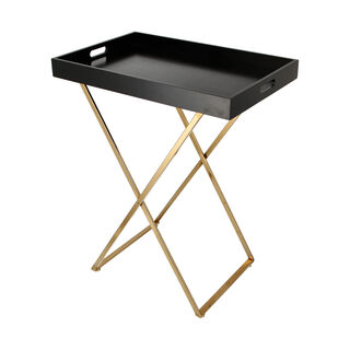 Butler Table Tray Top Gold With Black