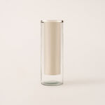 Oulfa silver metal/ glass cylindrical vase 11.5*11.5*31 cm image number 1