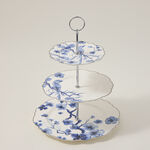 La Mesa Flwr 3 Tiers Cake Stand Blue image number 0