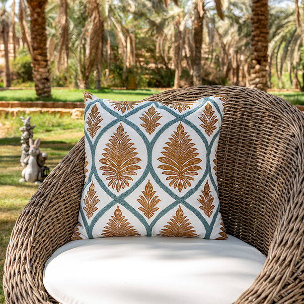 COTTAGE CUSHION YELLOW SPRING FLORAL PRINTED 45x45cm image number 0