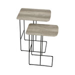 طقم طاولات جانبية متداخلة قطعتين image number 3