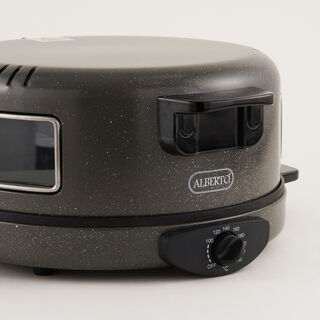 صانعة خبز عربي كهربائية البرتو ستانلس ستيل رمادي 30 سم