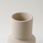 Homez Clay Stone Vase 12*12*27Cm, Offwhite image number 2
