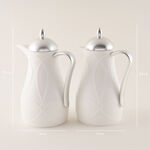 Dallaty White and Silver Plastic Flask, 1L 2 Pieces image number 2