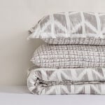 كوتاج طقم لحاف سرير ميكروفايبر 6 قطع سوبر كينج بطبعة شيفرون، رمادي 250*260سم image number 3