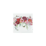 Napkin 25 Flower Border White image number 0