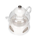 English Tea Pot With Warmer Inner Edg2 Silver image number 2