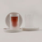 Dallaty 12pcs tea cup set with porcelain saucers, white image number 0