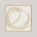 Homez wall art framed canvas wood, beige 80*80cm image number 0