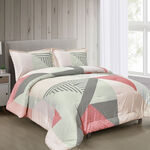 Cottage multicolor microfiber king comforter set 6 pcs image number 0