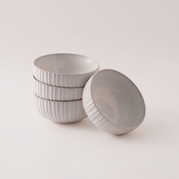 La Mesa stoneware set of 4pcs textured shaped bowls image number 1