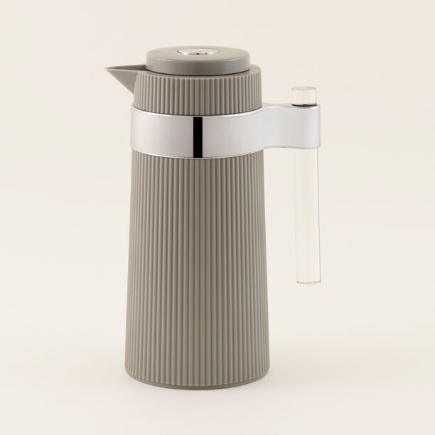 Dallaty plastic vacuum flask 1L, grey image number 1