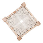 Macrame Wooden Stool 40*40*40 cm image number 1